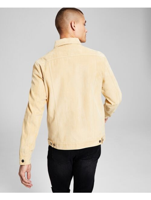 And Now This Men's Faux-Suede Trucker Jacket