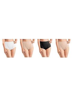 Tummy Toning Shaping Briefs, All Over Smoothing, Comfort Leg Opening Perfect for Every Day 4 Pack