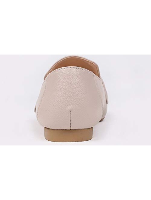 Feversole Women's Fashion Trim Deco Loafer Slippers