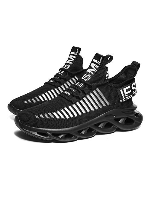 Qzhihe Mens Running Shoes Blade Sneakers Mesh Breathable Lightweight Tennis Walking Gym Shoes for Men
