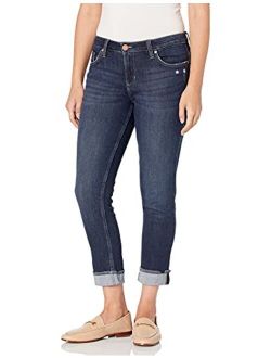 Riders by Lee Indigo Women's Fringe Cuff Boyfriend Jean