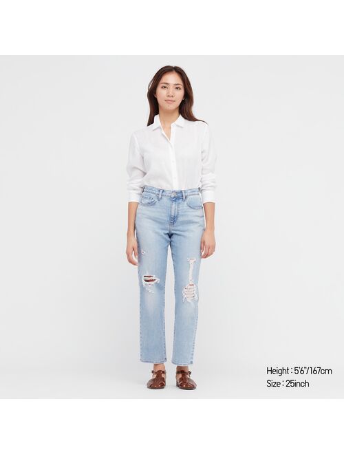 UNIQLO Slim Straight Ankle High-Rise Jeans