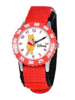 ewatchfactory Disney Pooh Boys' Stainless Steel Time Teacher Watch