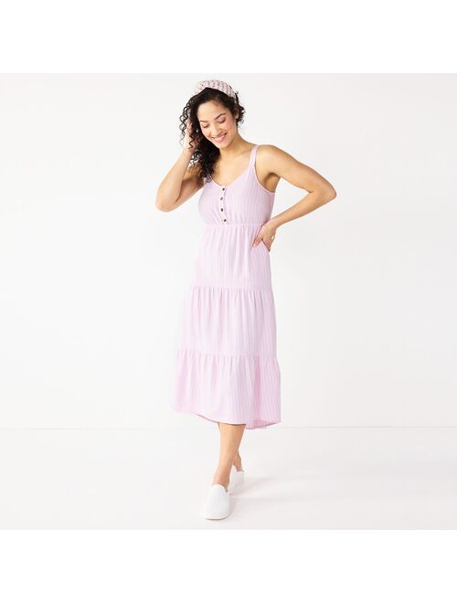Women's Sonoma Goods For Life Tiered Maxi Dress