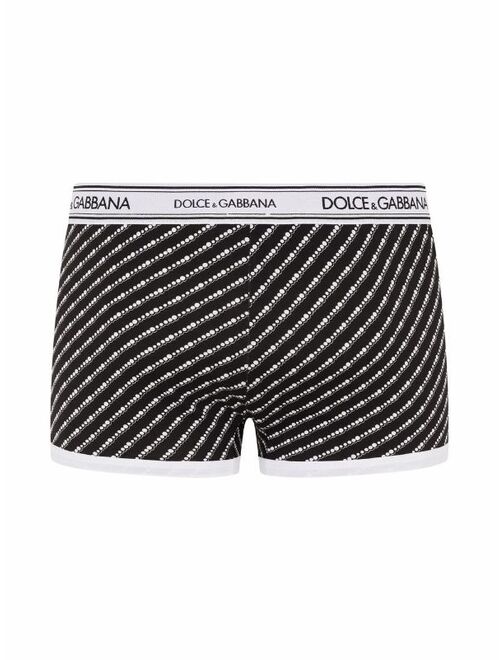Dolce & Gabbana set of two logo-tape cotton boxers