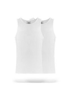 Men's Super soft Slim Fit Tank Undershirt, Pack of 2