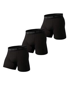 Super Fit Mens Boxer Briefs, 3 Pack Underwear, AMZ Exclusive