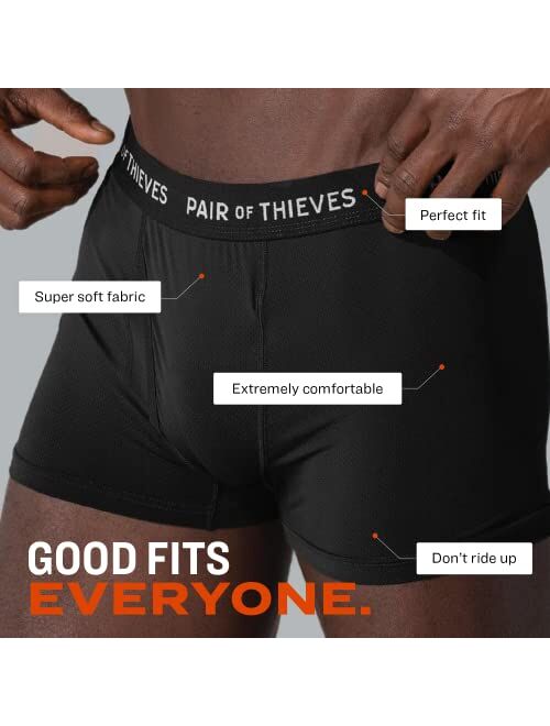 Pair of Thieves Super Fit Men’s Trunks, 3 Pack Underwear, AMZ Exclusive