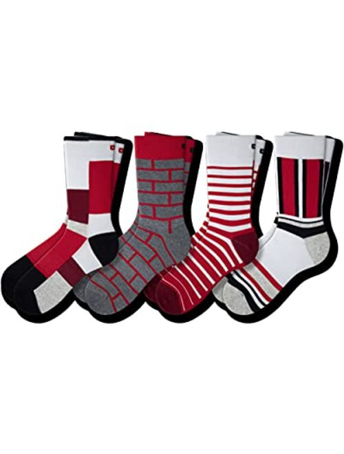 Pair of Thieves Patterned Men’s Crew Socks, 4 Pack Uber Comfy Casual Socks for Men, AMZ Exclusive