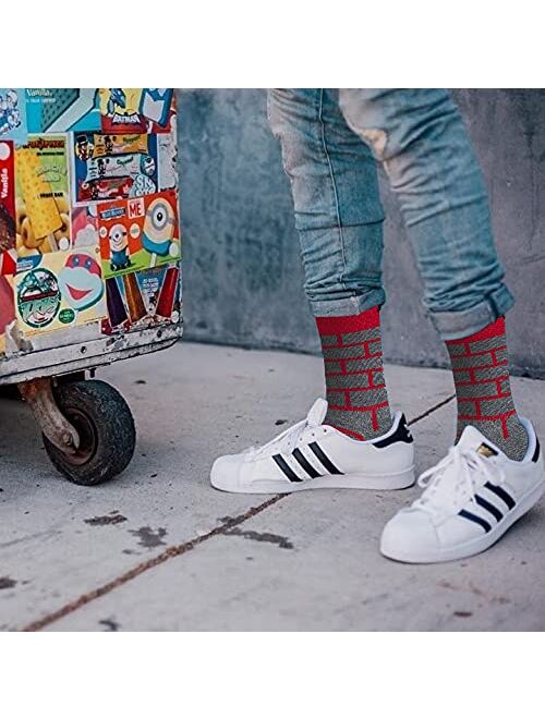 Pair of Thieves Patterned Men’s Crew Socks, 4 Pack Uber Comfy Casual Socks for Men, AMZ Exclusive