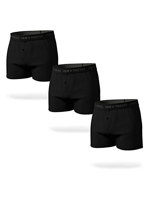 Pair of Thieves Men’s Super Fit Slim Boxers, 3 Pack Underwear, AMZ Exclusive