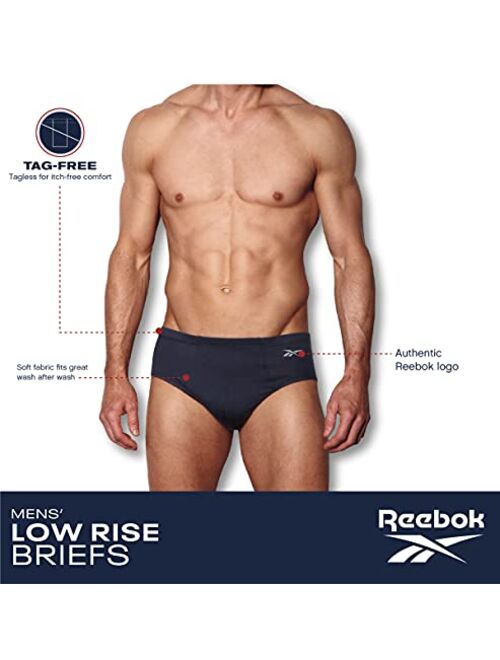 Reebok Men’s Underwear – Low Rise Briefs with Contour Pouch (5 Pack)