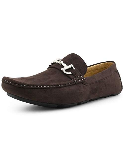 Amali Walken - Men's Slippers – Mens Casual Shoes - Mens Loafers - Mocassins Mens Slip On Shoes - Driver with Metal Bit and Detailed Stitching