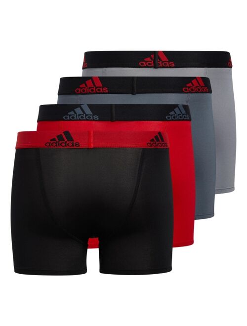 adidas Big Boys Youth Performance Boxer Briefs, Pack of 4