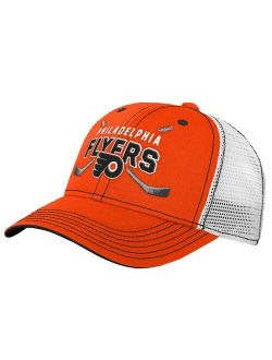 Youth Orange Philadelphia Flyers Core Lockup Trucker Snapback Hat