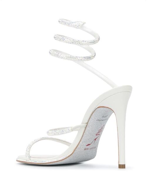 René Caovilla crystal-embellished spiral sandals
