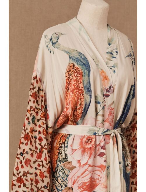 BHLDN Anthropologie Aratta Bird Kimono