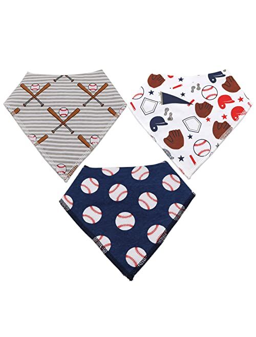 3-Pack Baby Bandana Drool Bibs for Boys and Girls, Newborn Baby bibs, Toddler Bibs for Drooling & Teething by LNGLAT
