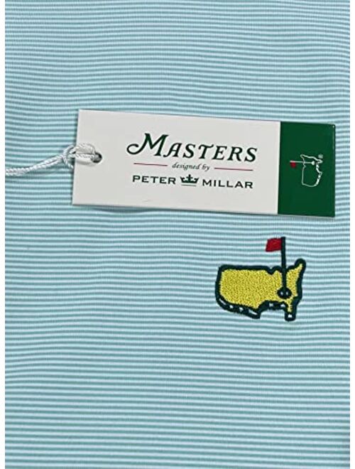 PETER MILLAR 2022 Masters Men's Performance Tech Micro Stripe Golf Shirt Polo - Green