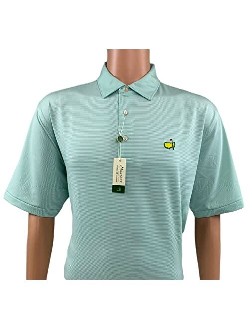 PETER MILLAR 2022 Masters Men's Performance Tech Micro Stripe Golf Shirt Polo - Green