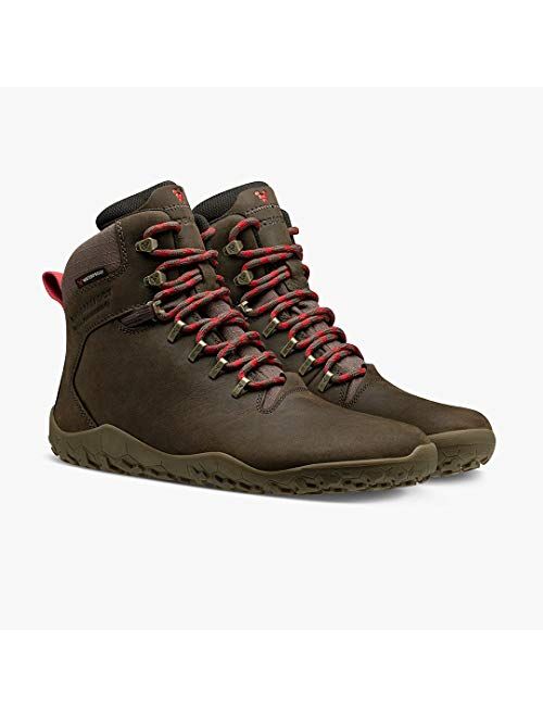 VIVOBAREFOOT Tracker II FG, Mens Leather Waterproof Hiking Boot With Barefoot Firm Ground Sole and Thermal Protection