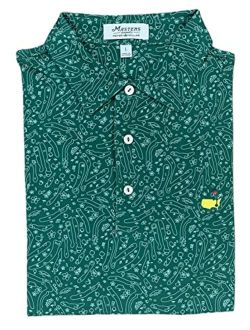 2022 Men's Masters Course Design Performance Tech Golf Polo Shirt - Green
