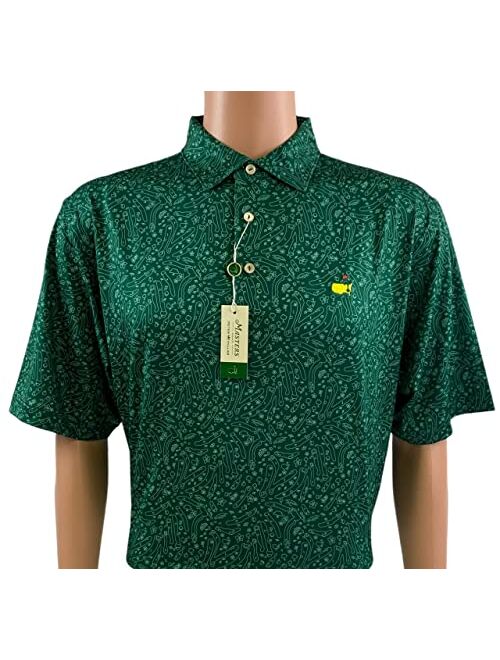 PETER MILLAR 2022 Men's Masters Course Design Performance Tech Golf Polo Shirt - Green