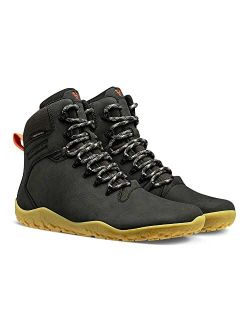 VIVOBAREFOOT Tracker II FG, Womens Leather Hiking Boot With Barefoot Firm Ground Sole and Thermal Protection