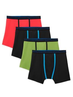 Boys 4-20 Fruit of the Loom Signature Breathable 4-Pack Boxer Briefs