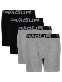 Boys 8-20 Under Armour 4-Pack Performance Cotton Boxer Briefs