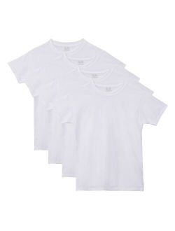 Boys 4-20 Fruit of the Loom 4-Pack Tag-Free Breathable Crewneck Tees