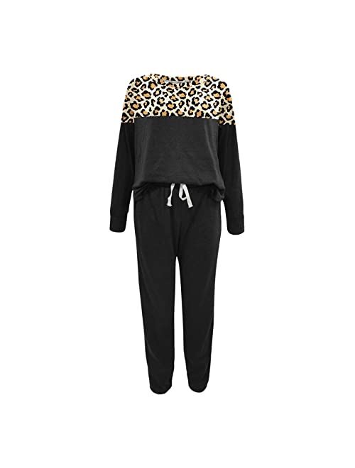 Qingbo 2 Piece Sweatsuits Outfits for Women Pullover Sweatshirt Pants Set Women Girl Sweatpants Set Jogging Suits