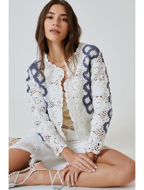 Anthropologie Crochet Kimono Jacket