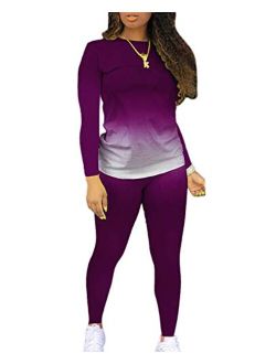 JSVZREU Two Piece Outfits for Women Pants Set Sweatsuit Jogger Sets 2 Piece Outfits Track Suits Lounge Set Long Sleeve