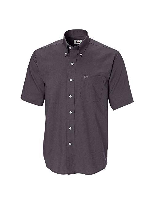 Cutter & Buck Men's Short-Sleeve Epic Easy-Care Nailshead Shirt