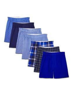 Boys 6-20 Fruit of the Loom Signature 7-Pack Plaid Boxers