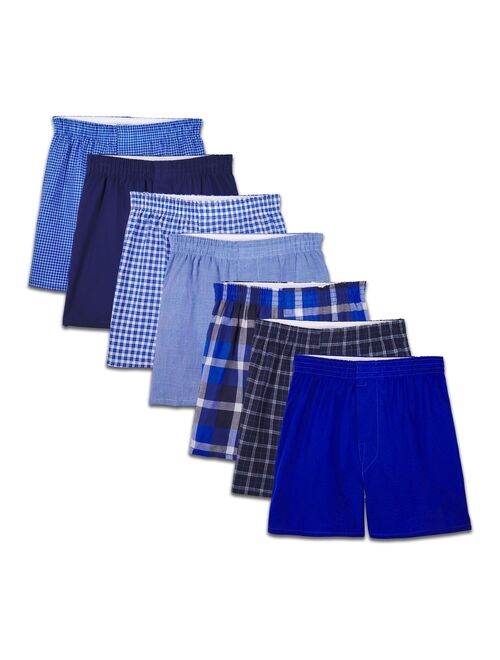 Boys 6-20 Fruit of the Loom® Signature 7-Pack Plaid Boxers