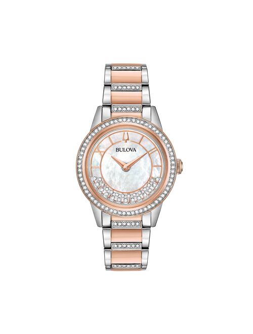 Bulova Women's 98L246 TurnStyle Crystal Two Tone Stainless Steel Watch