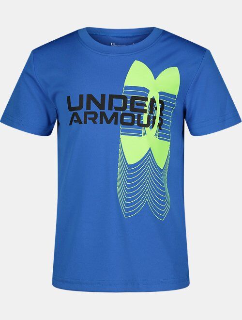 Under Armour Boys' Pre-School UA Split Logo Hybrid Short Sleeve Tees