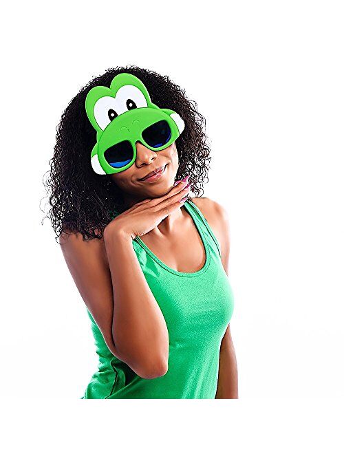 Costume Sunglasses Nintendo Yoshi Face Sun-Staches Party Favors UV400
