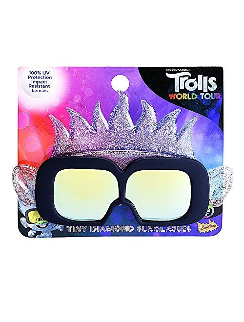 Sun-Staches Trolls World Tour: Tiny Diamond Lil' Characters Child Shades Costume Party Favor UV400, Multi, One Size