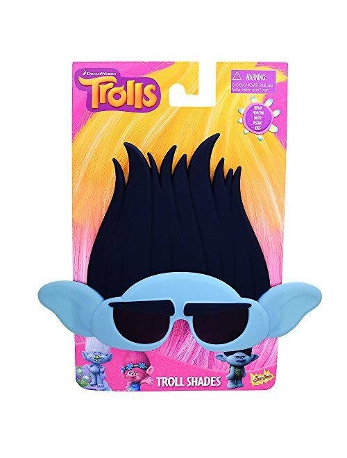 Sun-Stache Unisex Costume Sunglasses Trolls Branch Party Favors UV400