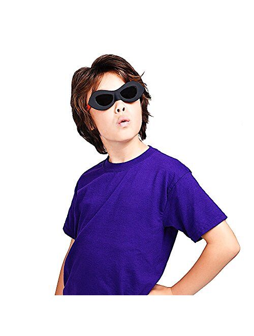 Sun-Staches Costume Sunglasses Lil' Characters Incredible Dash Party Favors UV400, Black/Red, 8"