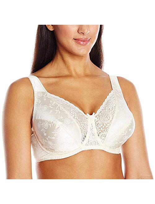 Playtex Secrets Love My Curves Signature Floral Underwire Full Coverage Bra #4422