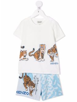 Kids tiger-print shirt set