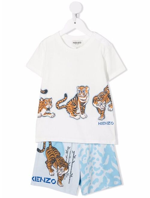 Kenzo Kids tiger-print shirt set