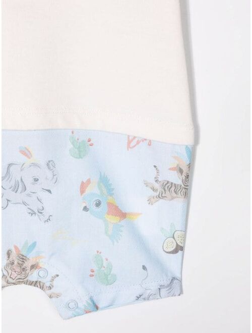 Kenzo Kids animals-print organic cotton shorties