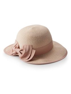 Women's LC Lauren Conrad Straw Split Back Cloche Hat