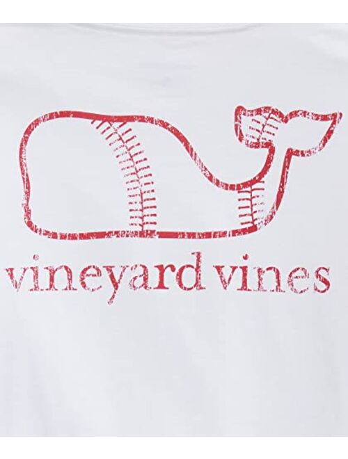 vineyard vines Boys' Long-Sleeve Vintage Baseball Whale Pocket T-Shirt