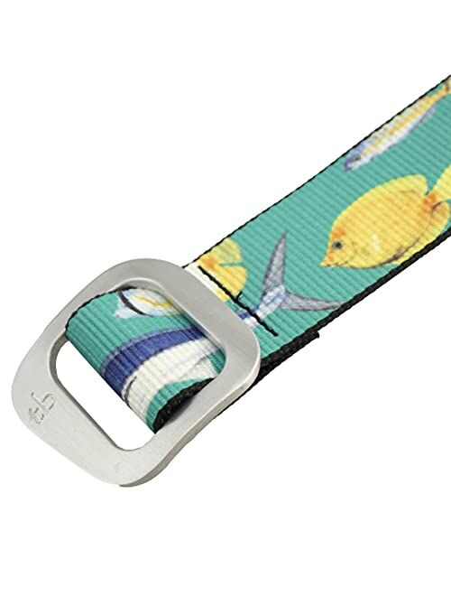 Defender Aluminum Slide Web Belt in Colorful Patterns Made in USA by Thomas Bates